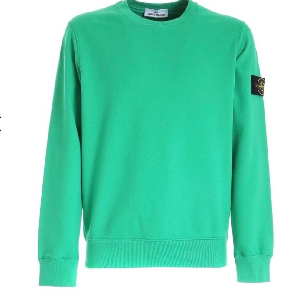 Stone Island Men's Green Sweater